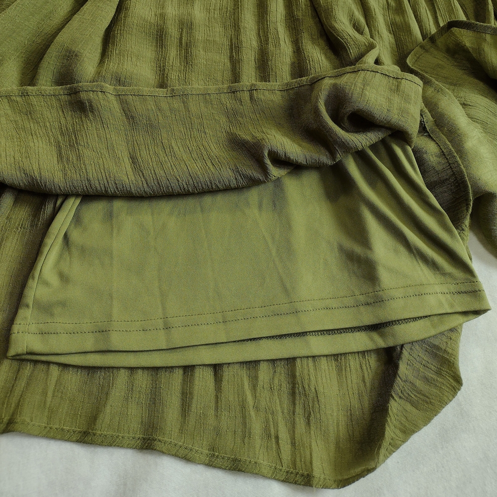 Fashion Nova Gianna Gauze Wide Leg Halter Jumpsuit Olive Green Size XL - Picture 6 of 16
